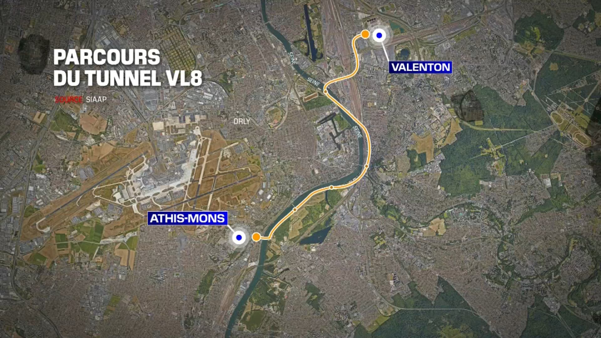 Le tunnel VL8 transportera l'eau pluviale d'Athis-Mons à Valenton.
