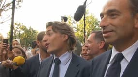 Jean Sarkozy et Jean-François Copé à Neuilly-sur-Seine le 4 septembre