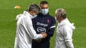 Kylian Mbappé avec Cyril Moine et Didier Deschamps, à Lisbonne le 13 novembre 2020