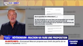 Extension du référendum: Emmanuel Macron va faire "une proposition dans les semaines qui viennent"