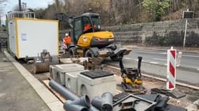 Au Havre, la circulation est perturbée rue Georges Lafaurie en raison des travaux du funiculaire.