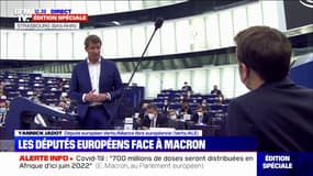 "Vous resterez le Président de l'inaction climatique !": Yannick Jadot fustige Emmanuel Macron devant le Parlement européen