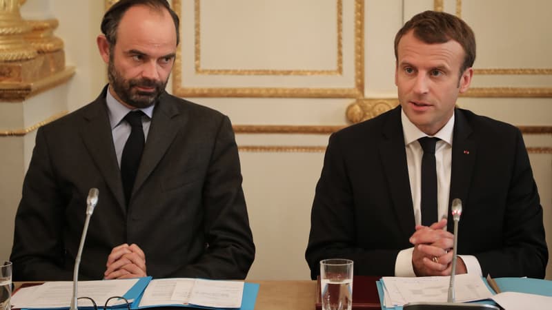 Edouard Philippe et Emmanuel Macron, à l'Elysée. 
