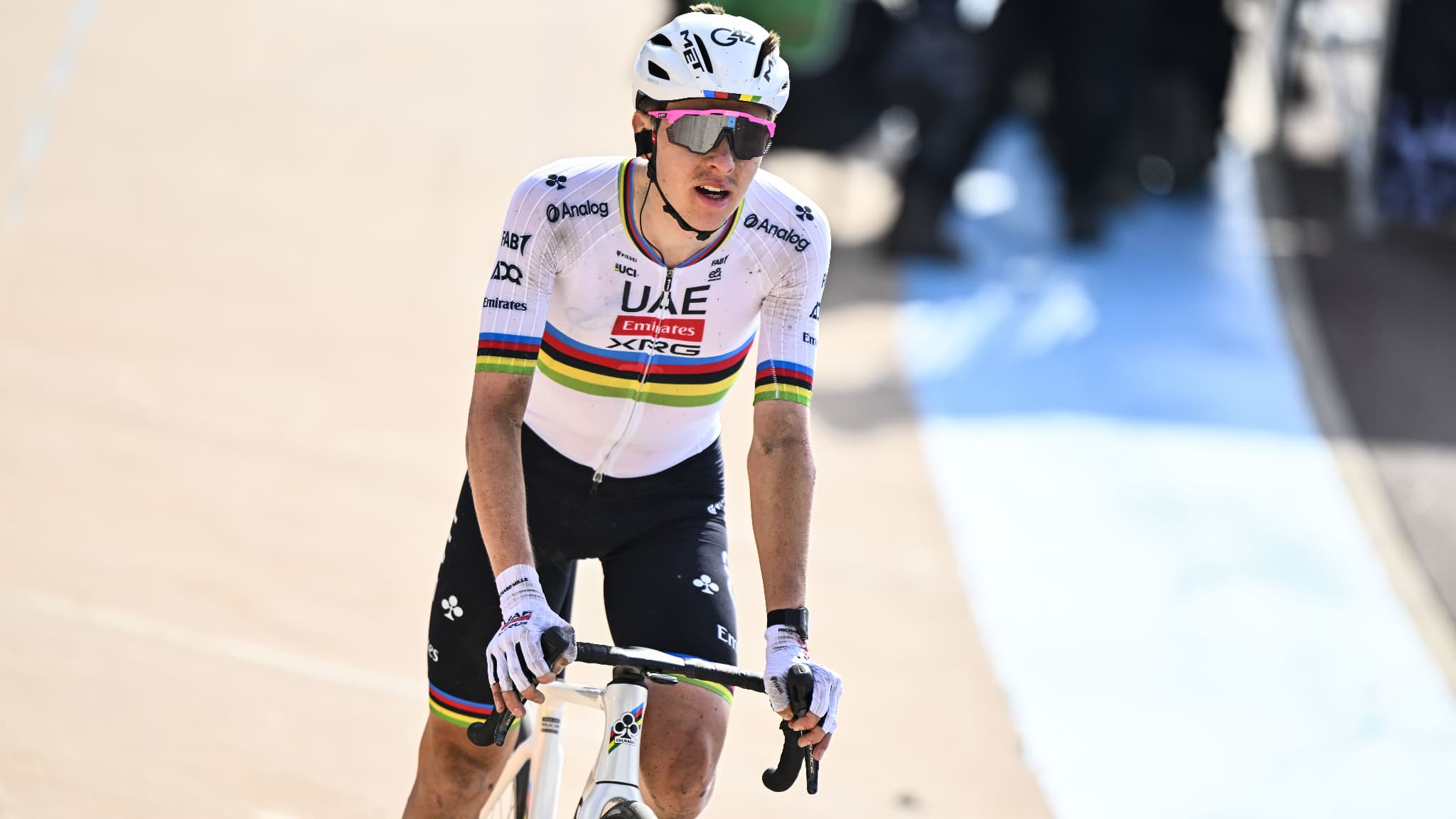 Tadej Pogacar sur Paris-Roubaix