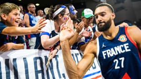 Rudy Gobert lors du match de préparation France-Tunisie, le 31/07/2023