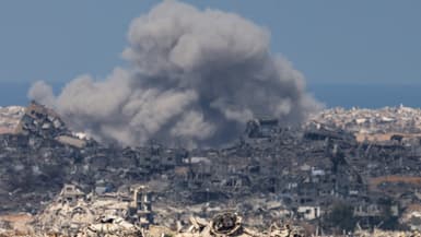 Vue sur Gaza après les frappes de l'armée israélienne menées le 16 septembre 2025