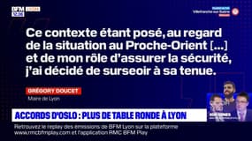 Lyon: annulation de la table ronde sur la célébration des accords d'Oslo
