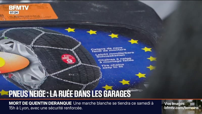 Chaussettes, chaînes, pneus neige... Avant de partir en vacances au ski, les Français se ruent chez les garagistes pour s'équiper