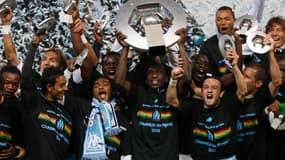 Les Marseillais fêtent le titre.