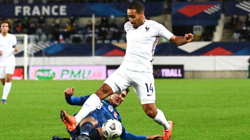 Yvann Maçon lors de France-Slovaquie espoirs
