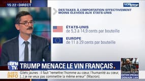 Pourquoi Trump menace-t-il de s'en prendre au vin français ? 
