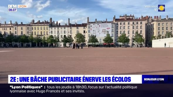 Lyon: une bâche publicitaire géante dénoncée les écologistes