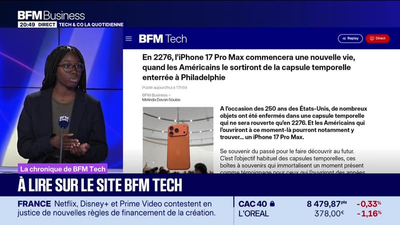 À lire sur le site Tech&Co : En 2276, l'iPhone 17 Pro Max commencera une nouvelle vie, quand les Américains le sortiront de la capsule temporelle enterrée à Philadelphie, par Kesso Diallo - 06/07