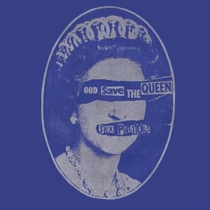 The cover of God Save The Queen by the Sex Pistols. 