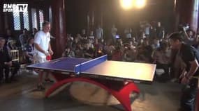 Football / Cavani et Blanc jouent au ping-pong avec le champion du monde - 01/08
