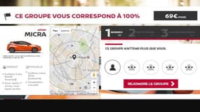 L'offre de Nissan démarre à 69 euros par mois pour cinq personnes et 15.000 km par mois.