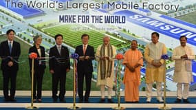 L'usine a été inaugurée en présence du président sud-coréen, Moon Jae-in et du Premier ministre indian, Narendra Modi