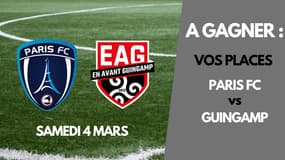A gagner : vos places pour le match Paris FC vs Guingamp 