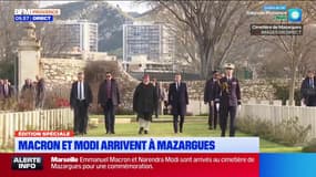 Marseille: Macron et Modi arrivent à Mazargues