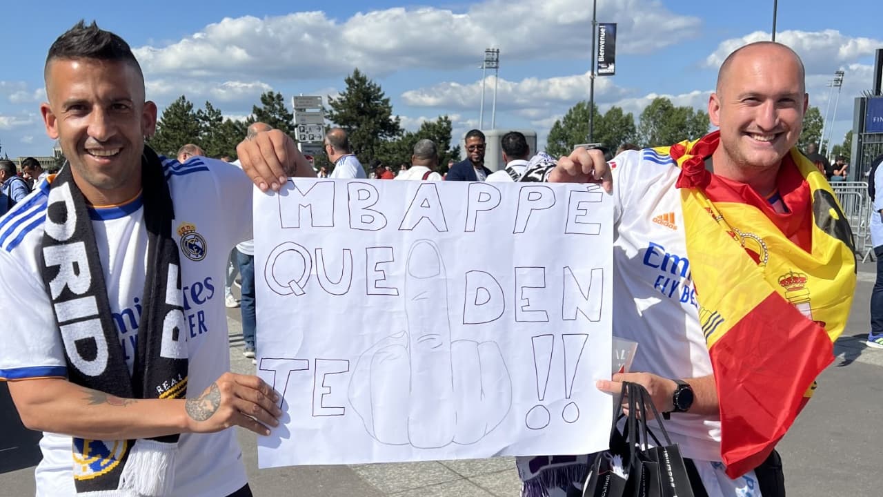 Le message des supporters madrilènes à Mbappé avant la finale de la Ligue des champions, le 28 mai 2022