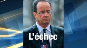 L'affiche de l'UMP montre François Hollande sous la pluie, lors de son premier jour à la présidence de la République.