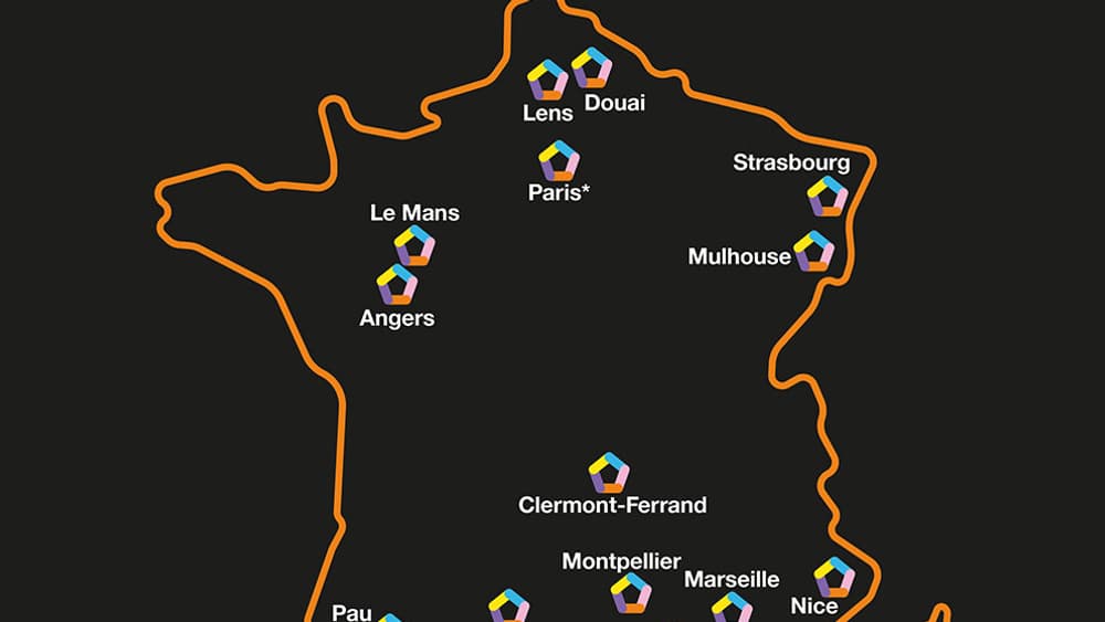 Carte des principales villes couvertes par Orange en 5G avant la fin de l'année 2020