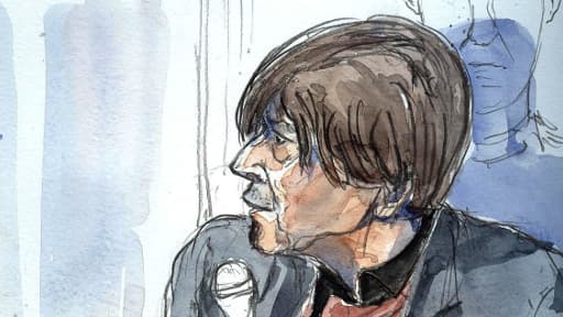 Croquis d'audience représentant Jorge Montes, réalisé le 18 novembre 2008 au tribunal correctionnel de Paris.