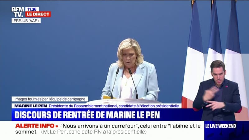 Pour Marine Le Pen, le pass sanitaire est "une atteinte disproportionnée à la liberté"
