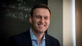 L'opposant russe Alexeï Navalny lors d'un entretien avec l'AFP à Moscou, le 16 janvier 2018