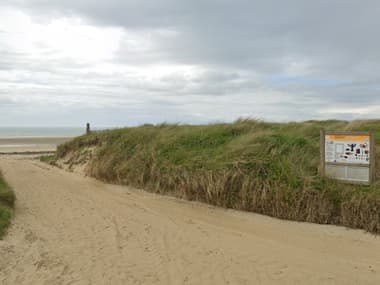 La plage de Bretteville-sur-Ay, dans la Manche.