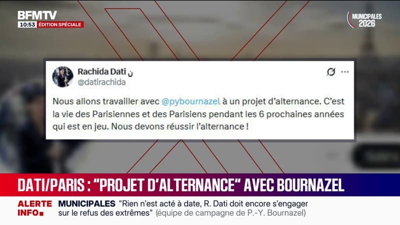 Municipales à Paris: Dati va "travailler" avec Bournazel à un "projet d'alternance"