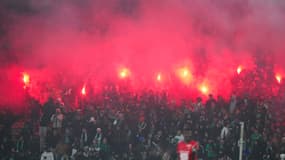 Des supporters de Saint-Etienne le 8 février 2025