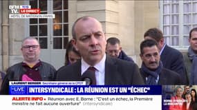 Retraites: Laurent Berger (CFDT) dénonce "une grave crise démocratique" à l'issue de la réunion à Matignon
