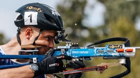 Emilien Jacquelin lors du Martin Fourcade Nordic Festival, le 31 août 2024.