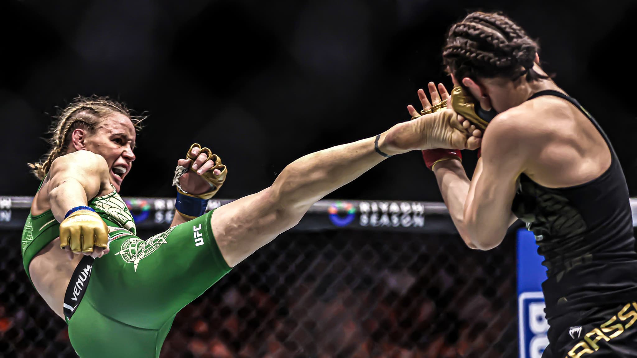 Valentina Shevchenko lors de son troisième combat face à Alexa Grasso à Las Vegas, le 14/09/2024 ©AFP