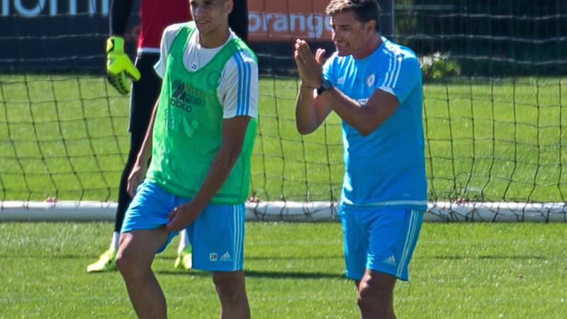 Doria en compagnie de Michel, le nouvel entraîneur de l'OM
