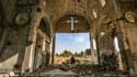 Une église détruite dans la région d'al-Hassake, en Syrie