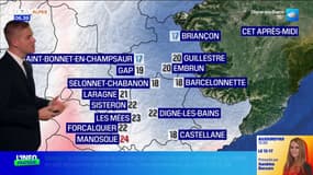 Météo Alpes du Sud: un lundi marqué par la pluie et les orages, 24°C à Manosque, 17 à Briançon