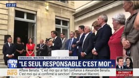 "Celui qui a fait confiance à Alexandre Benalla, c'est moi", Emmanuel Macron affirme prendre toute la responsabilité de cette affaire