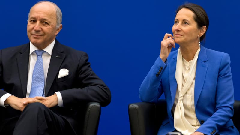 Laurent Fabius et Ségolène Royal à Paris, le 5 novembre 2014.