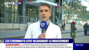 La CFDT-Cheminots rejoint le mouvement de grève du 5 décembre et demande au gouvernement de "rapidement prendre des décisions"