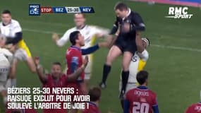 Béziers 25-30 Nevers : Raisuqe exclut pour avoir soulevé l'arbitre de joie ! 
