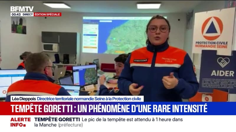 Tempête Goretti: une cellule de coordination opérationnelle de la sécurité civile a été mise en place en Normandie