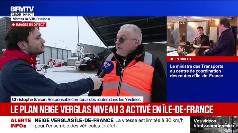 Neige: "Nous intervenons en continu", indique le responsable territorial des routes dans les Yvelines