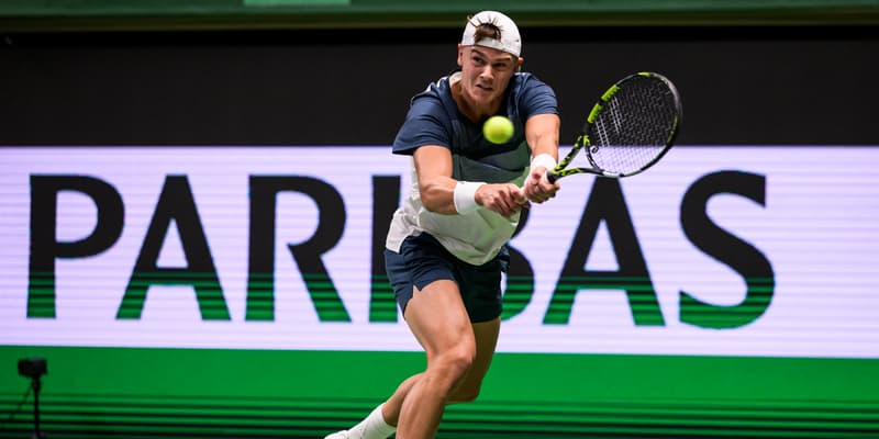 Holger Rune à l'ATP 250 de Stockholm, le 16 octobre 2025.