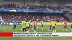 Les images du dernier entraînement des Bleus dans un Roudourou en folie