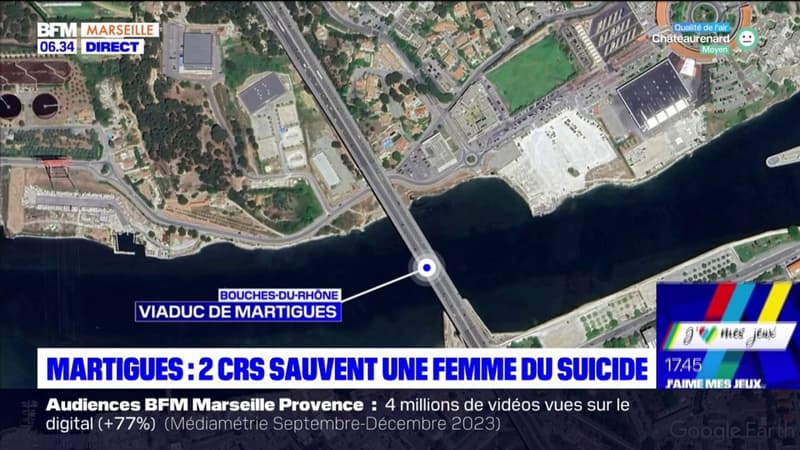 Martigues: deux policiers CRS sauvent une femme in extremis du suicide