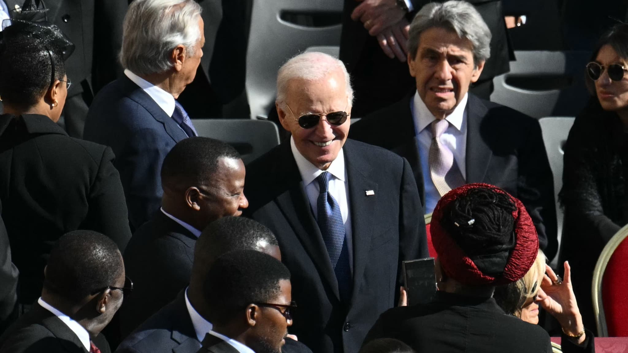 Joe Biden assiste aux obsèques du pape François ce samedi 26 avril 2025, place Saint-Pierre (Vatican)