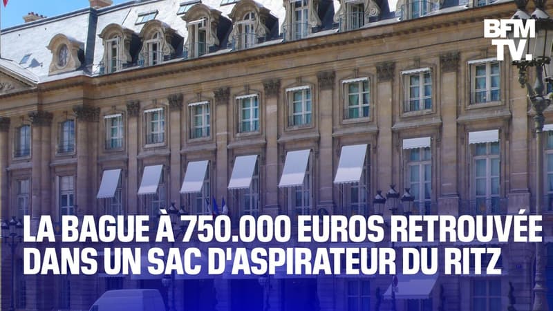 Une bague d'une valeur de 750.000 euros, disparue au Ritz, retrouvée dans le sac d'un aspirateur