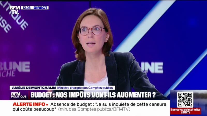 Amélie de Montchalin affirme qu'en cas d'adoption d'un budget, les impôts n'augmenteront pas pour les classes populaires